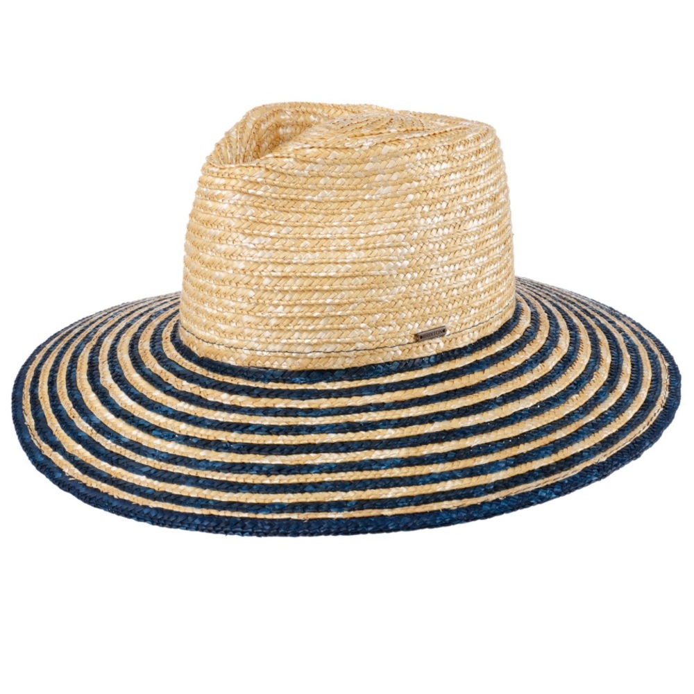 Brixton Joanna Festival Straw Stripe Wide Brim Hat